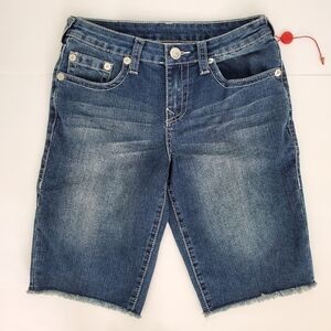 NEW True Religion Raw Hem Shorts Denim Jeans